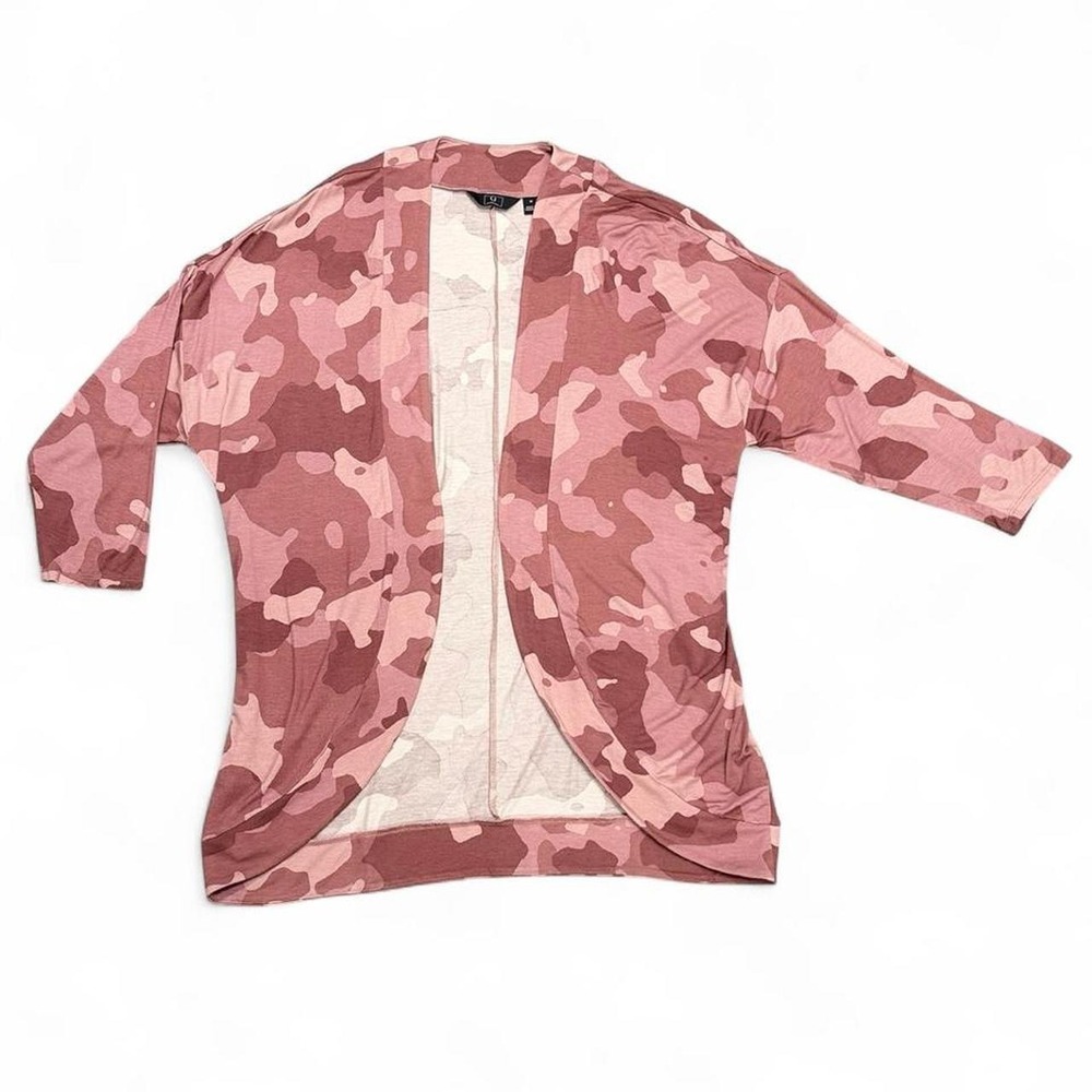 G by Giuliana Women's Pink Camo Open-Front Shrug - Size Medium